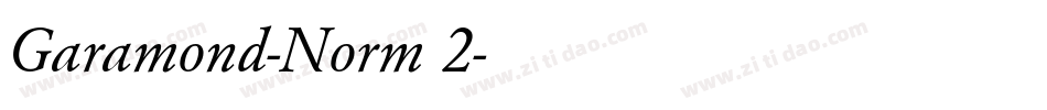 Garamond-Norm 2字体转换